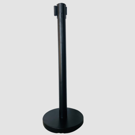 Black post with 2 meters of red tape, 895x Ø350mm
