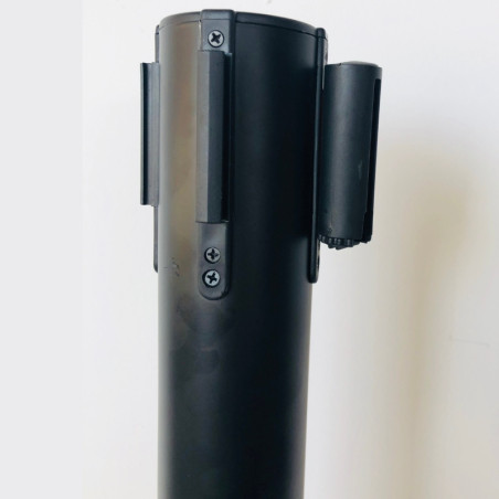 Black post with 2 meters of red tape, 895x Ø350mm