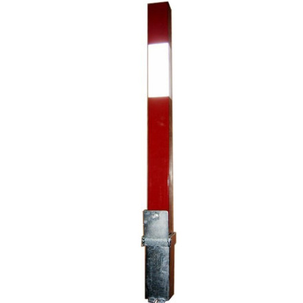 Removable steel bollard in Red and White color, 70x70mm.