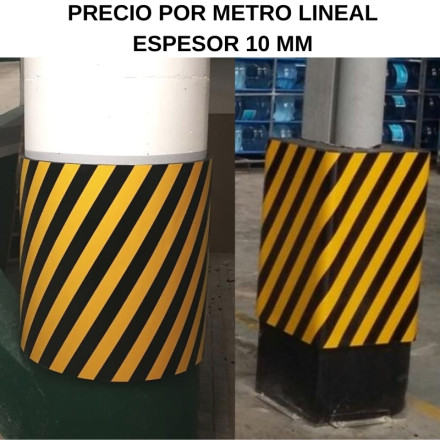Metro de proteção amarelo preto ignífugo para INTERIOR Espessura 10mm