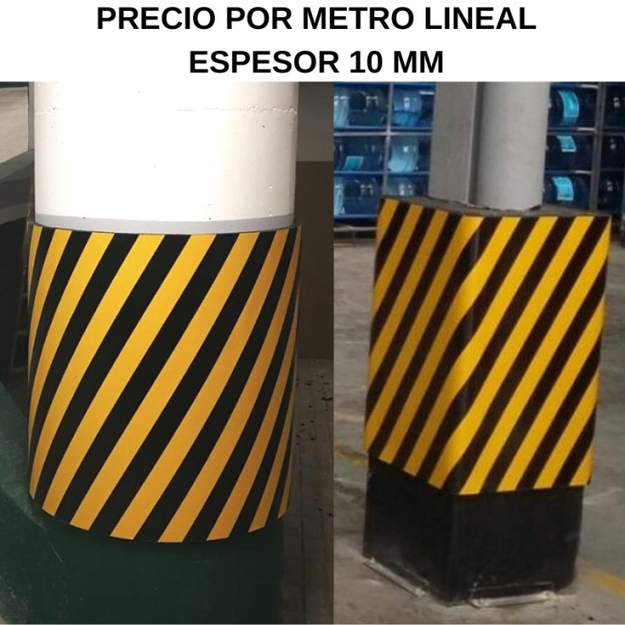 Metro de proteção amarelo preto ignífugo para INTERIOR Espessura 10mm