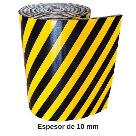 Metro de proteção amarelo preto ignífugo para INTERIOR Espessura 10mm