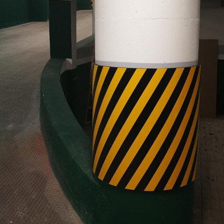 Metro de proteção amarelo preto ignífugo para INTERIOR Espessura 10mm