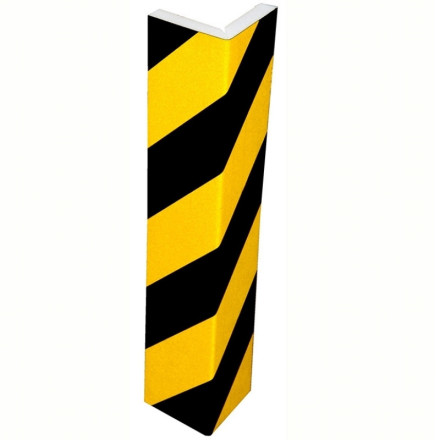 Protecteur d'angles pour colonnes, jaune/noir 400x75+75x15 mm