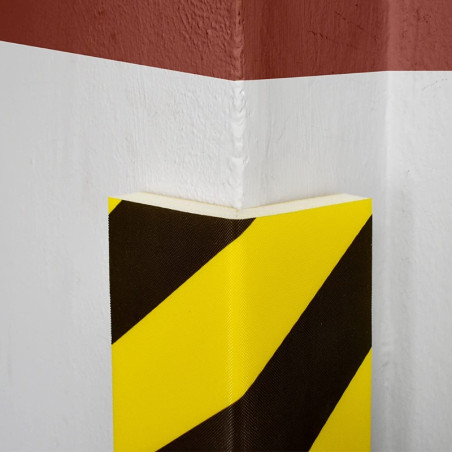Protector de esquinas para columnas, amarillo/negro 400x75+75x15 mm
