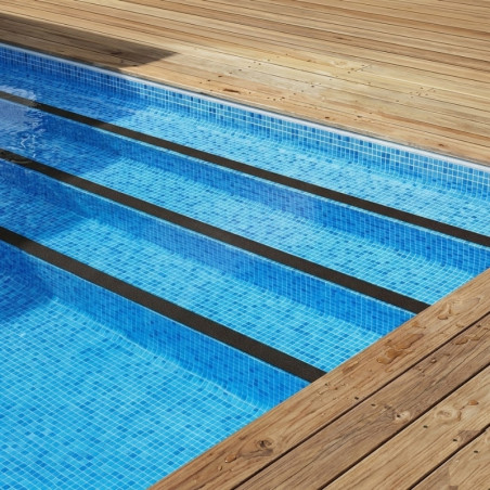 Non-slip adhesive tape for wet areas or marine environments.
