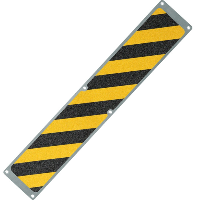 Plancha aluminio antideslizante. 635x115mm. Color: Amarillo/Negro