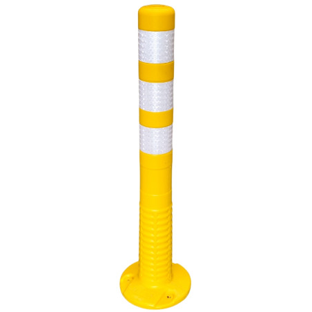 Poste amarelo flexível para parafusar, 750xØ80mm.