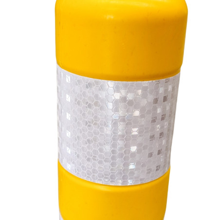Poste amarelo flexível para parafusar, 750xØ80mm.