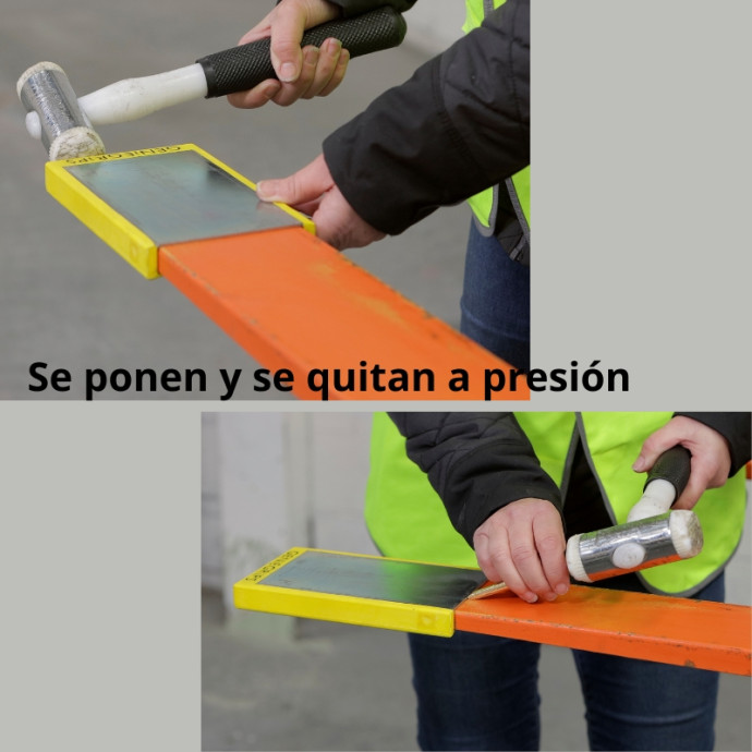Protège-embouts pour pelles et chariots. Différentes largeurs de pelle.