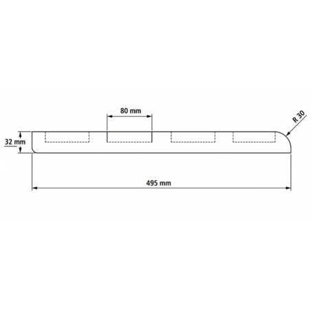 Protector para cargas en carretilla. 105x495mm. Negro